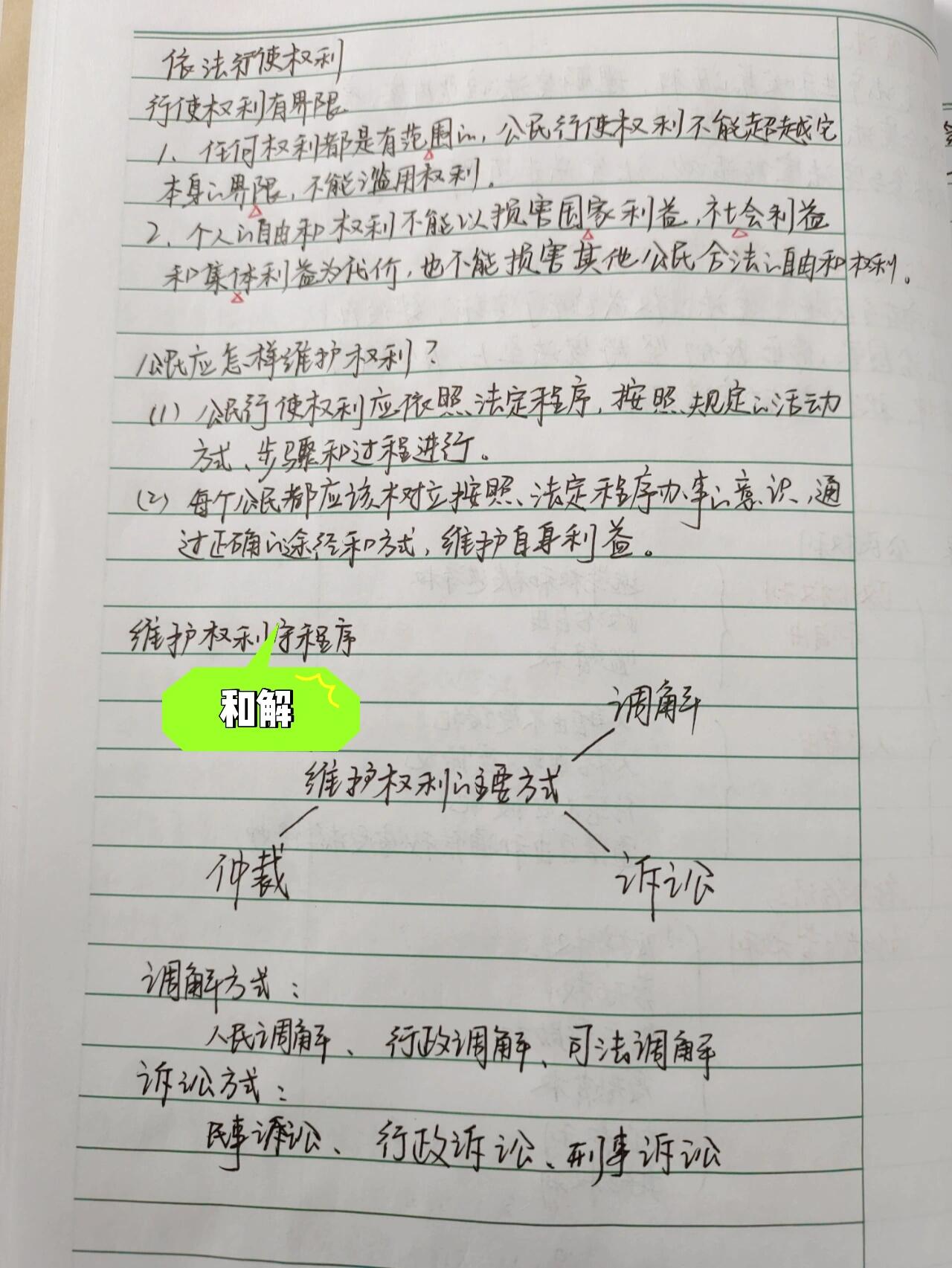 备课笔记-公民权利及依法行使权利