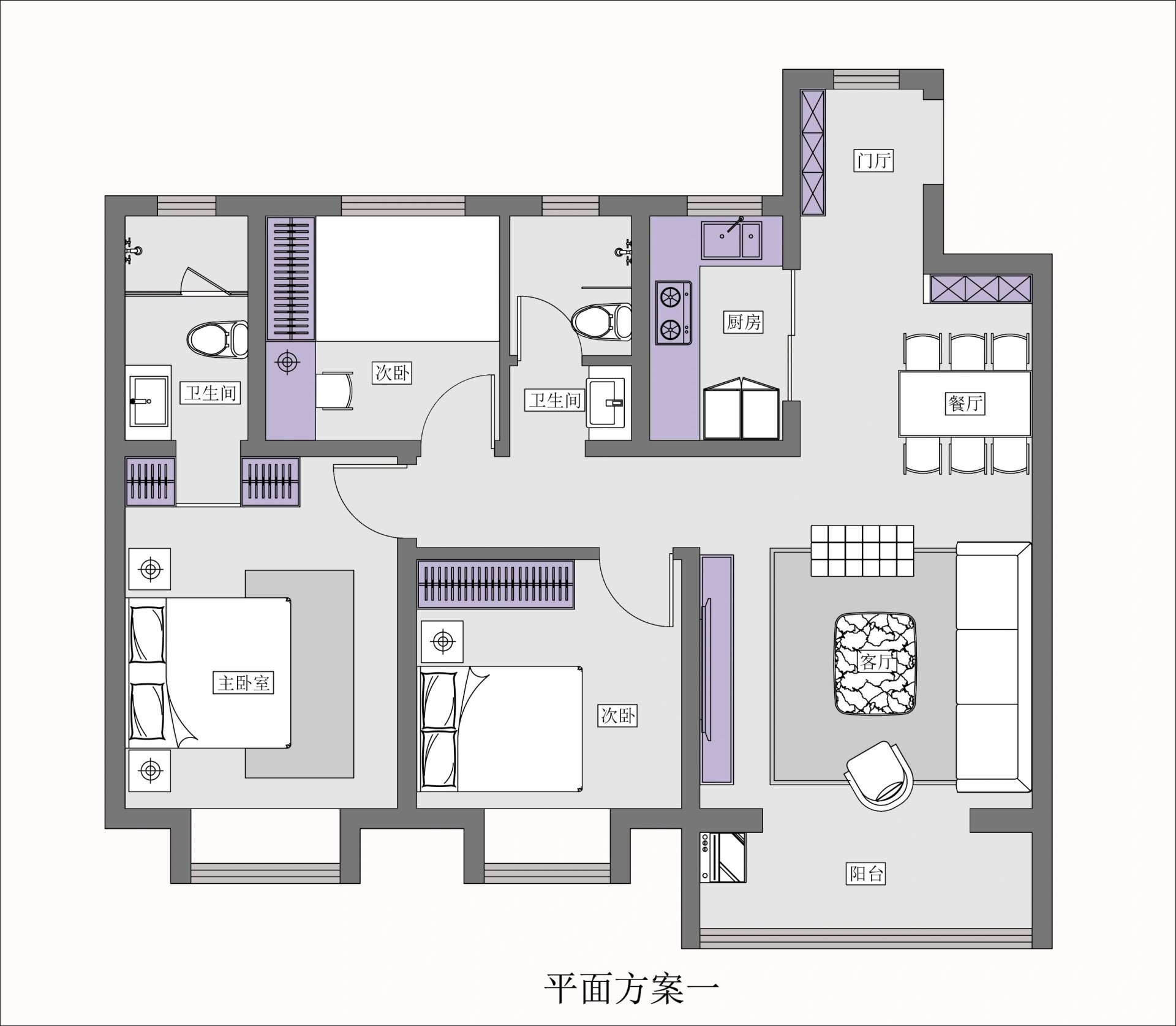 120平方室内设计平面图图片