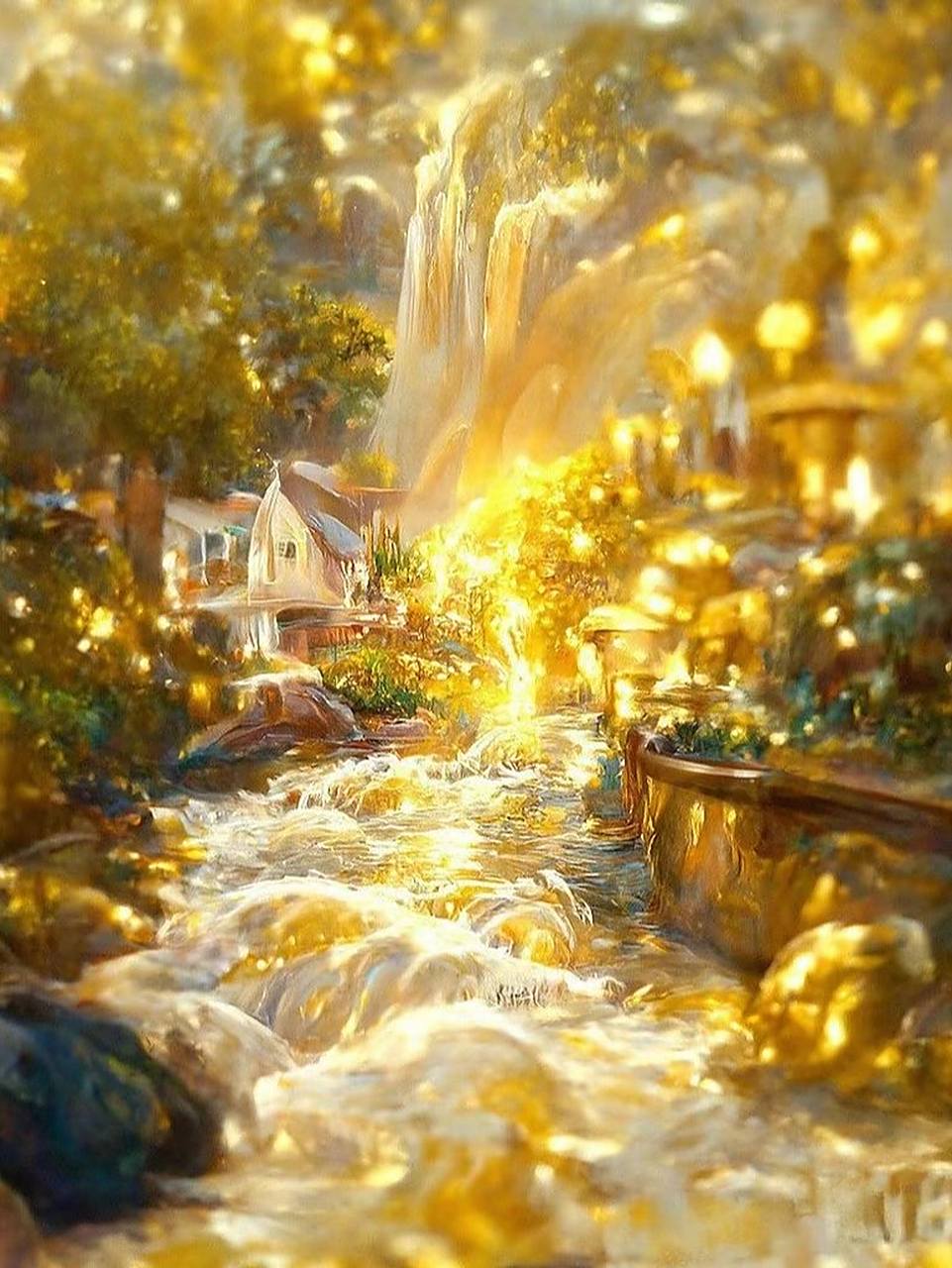 睡前 分享三个金水为用的壁纸,招财进宝,金灿灿的.