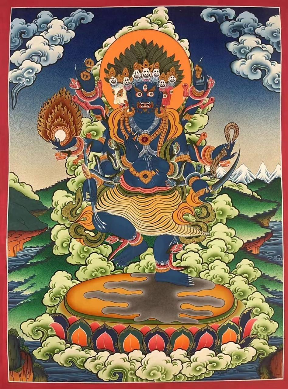 秽迹金刚 唐卡 《秽迹金刚》 尺寸40x60cm左右.