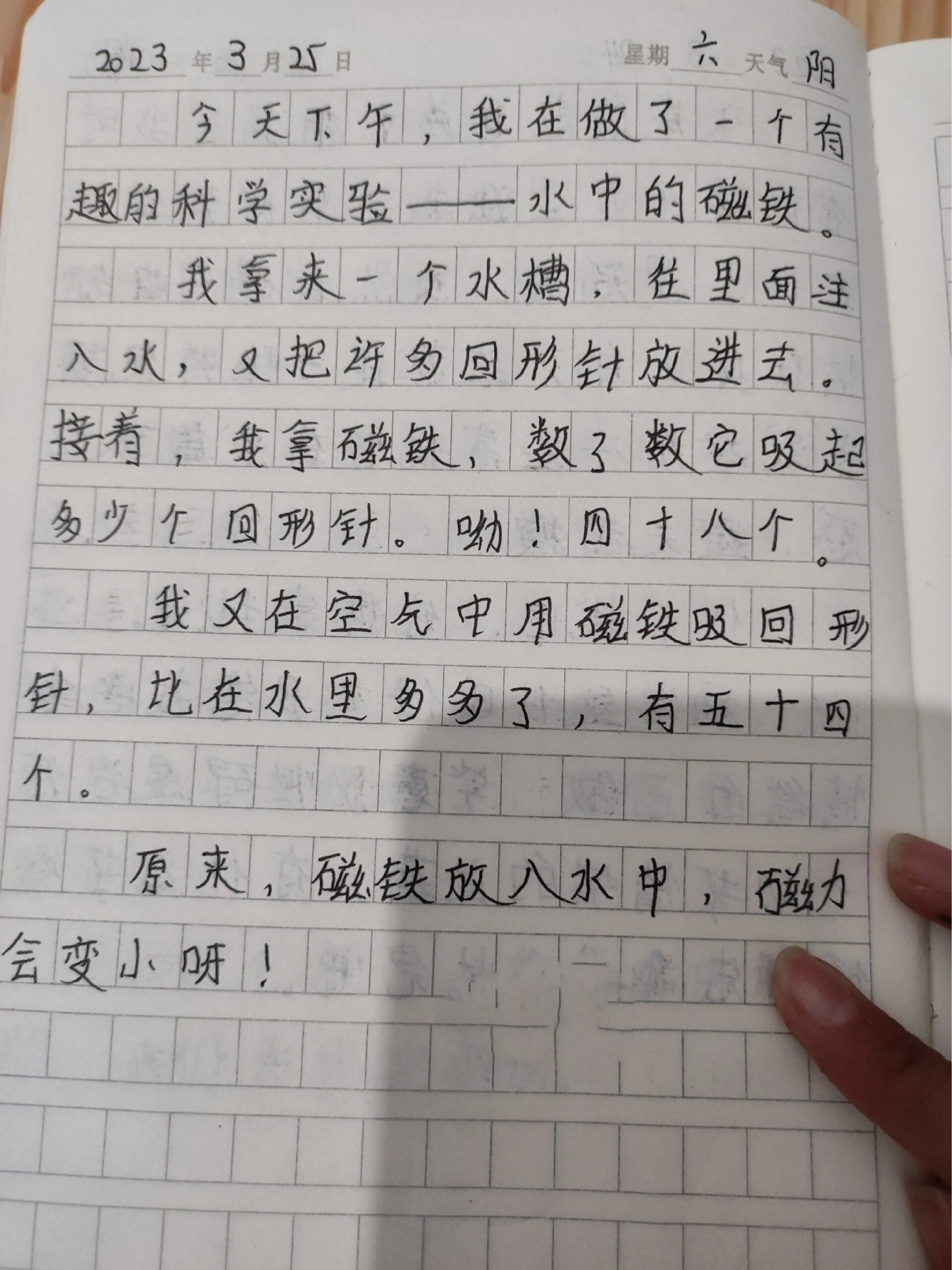 日记中学生100字图片