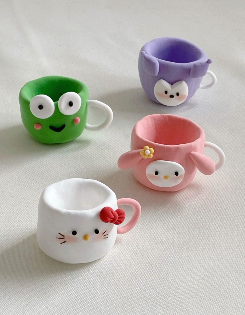 粘土杯子|又是可可爱爱的喝水杯呀!