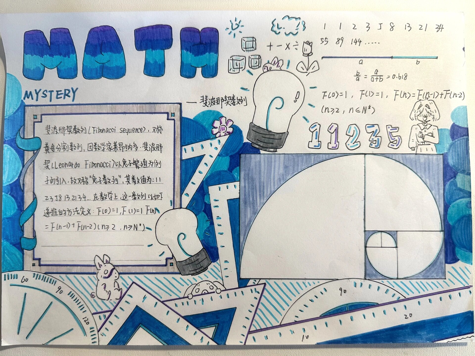 斐波那契数列小报