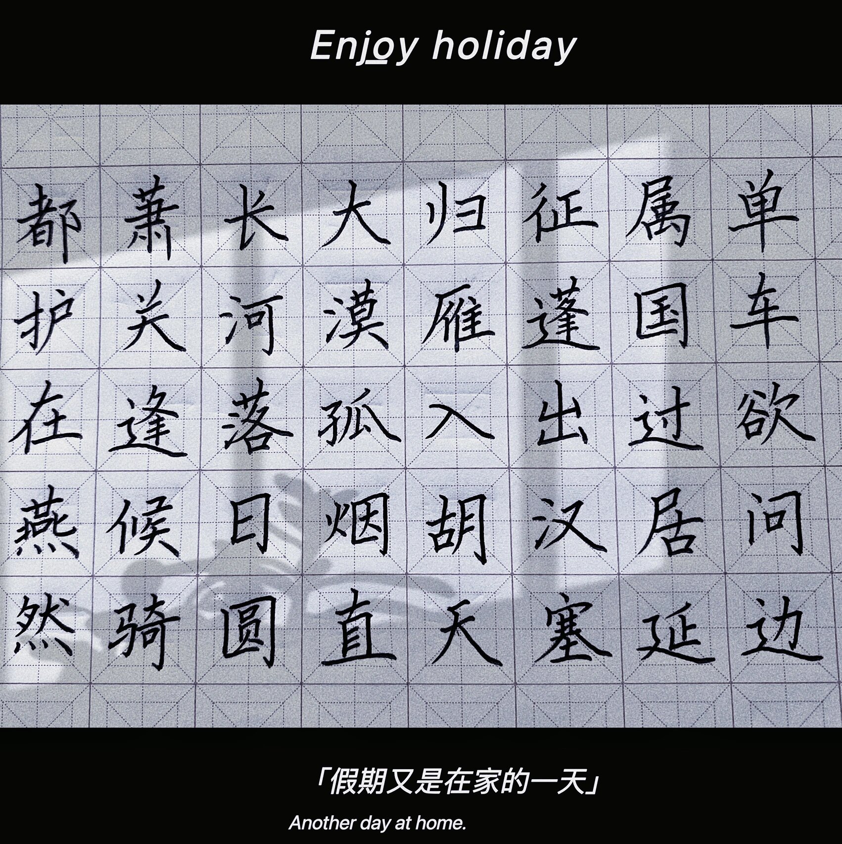 【书】小学生古诗硬笔书法作品——《使至塞上》