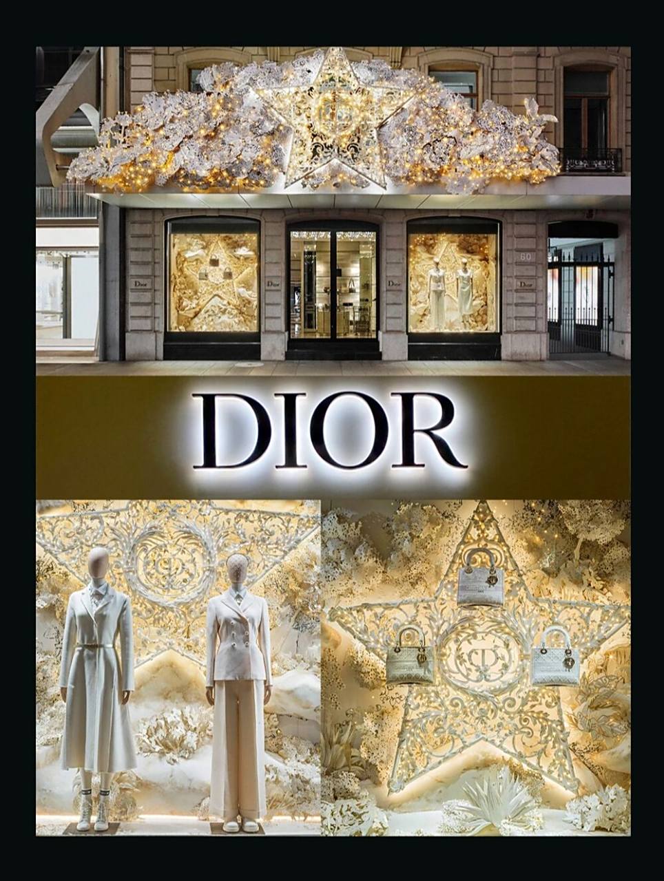 dior最新圣诞橱窗 美呆～ #dior# #店铺橱窗设计