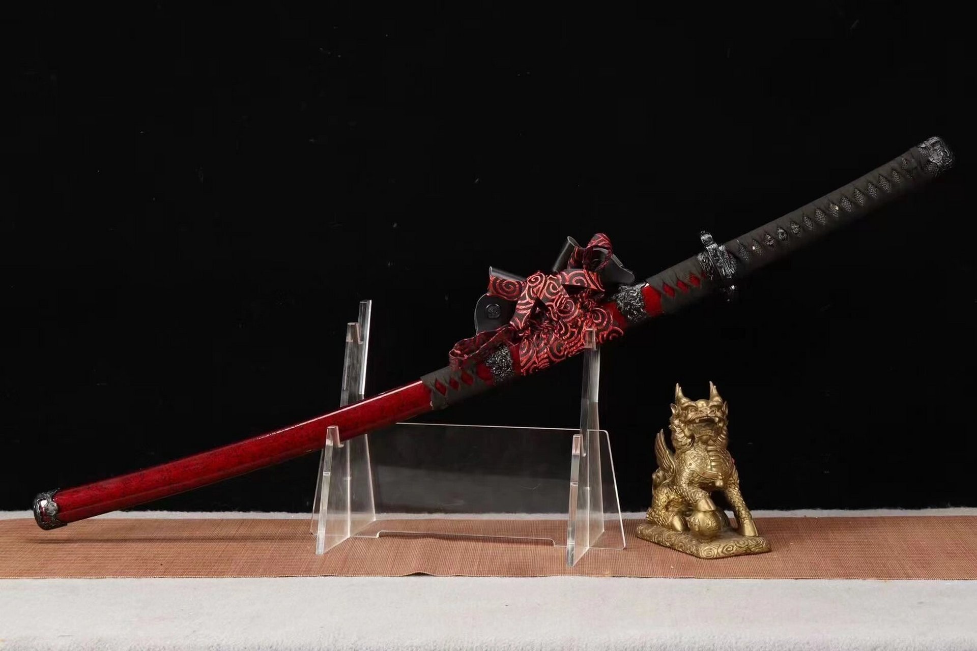 【红狮】t10钢覆土烧刃武士|细节赏析 〖总长〗103cm 〖刃长〗72cm