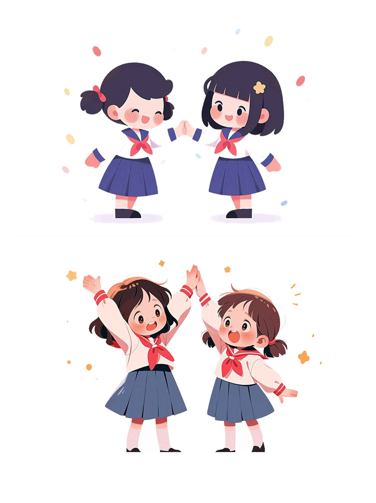 96免抠素材 | 卡通学生,小朋友