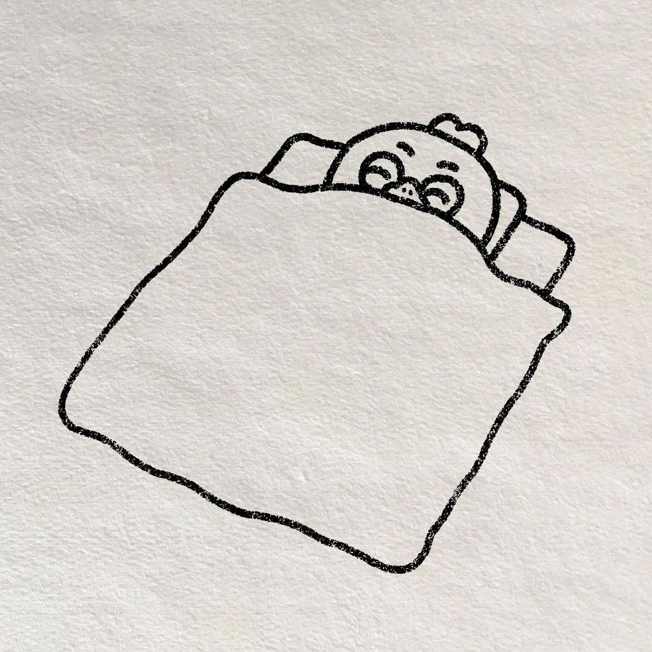 可爱柚子鸭简笔画教程:不想起床 今日可爱教程 天越来越冷了 快学下