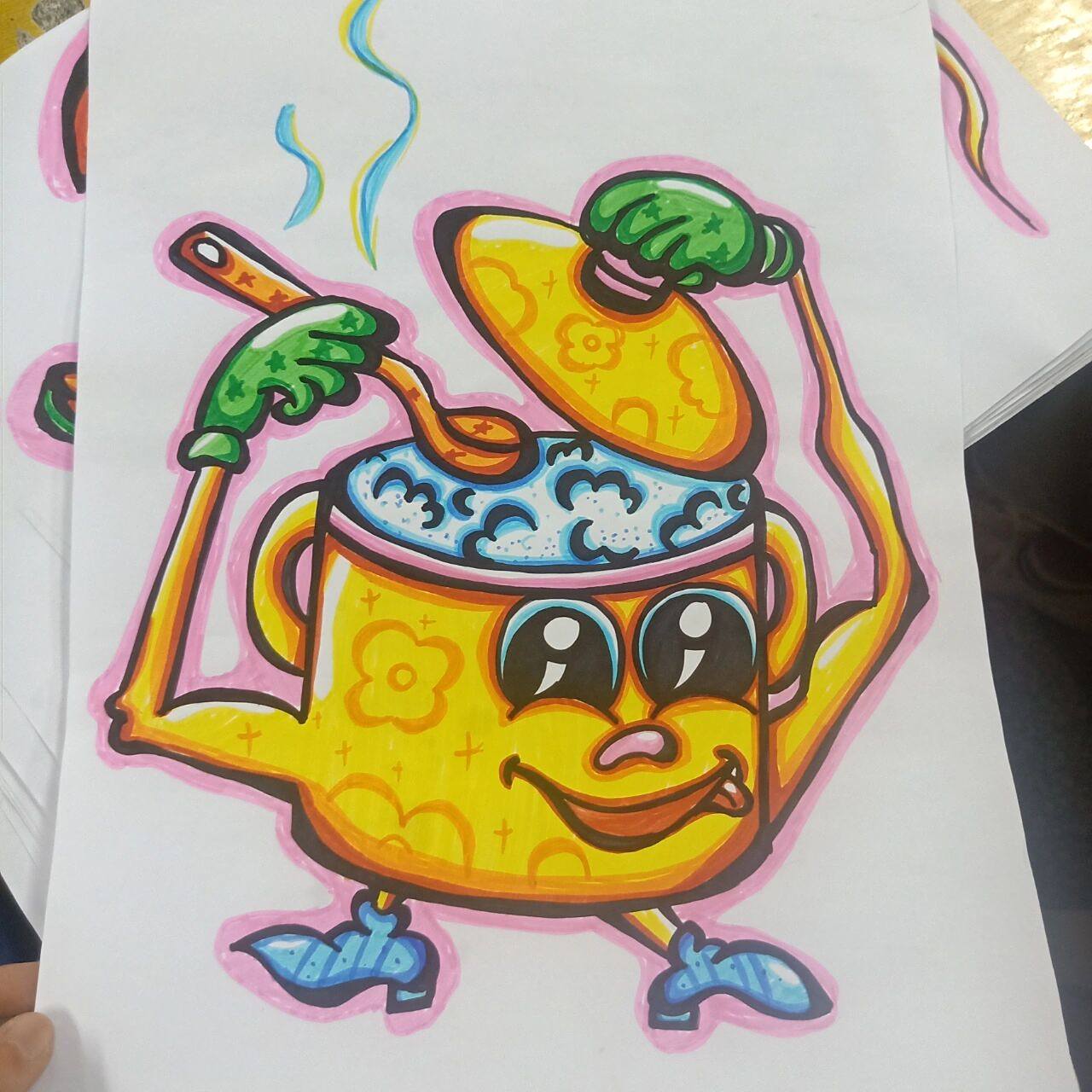 技能高考简笔画——电饭煲(锅)拟人化