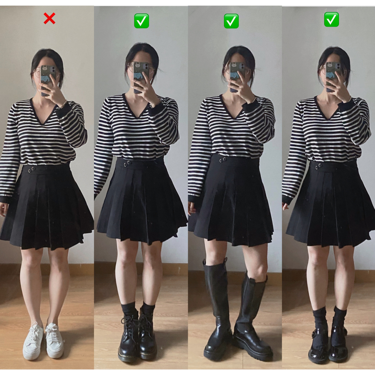 【158/110】微胖穿搭|梨形|o型腿|如何搭短裙 个人数据 7815身高