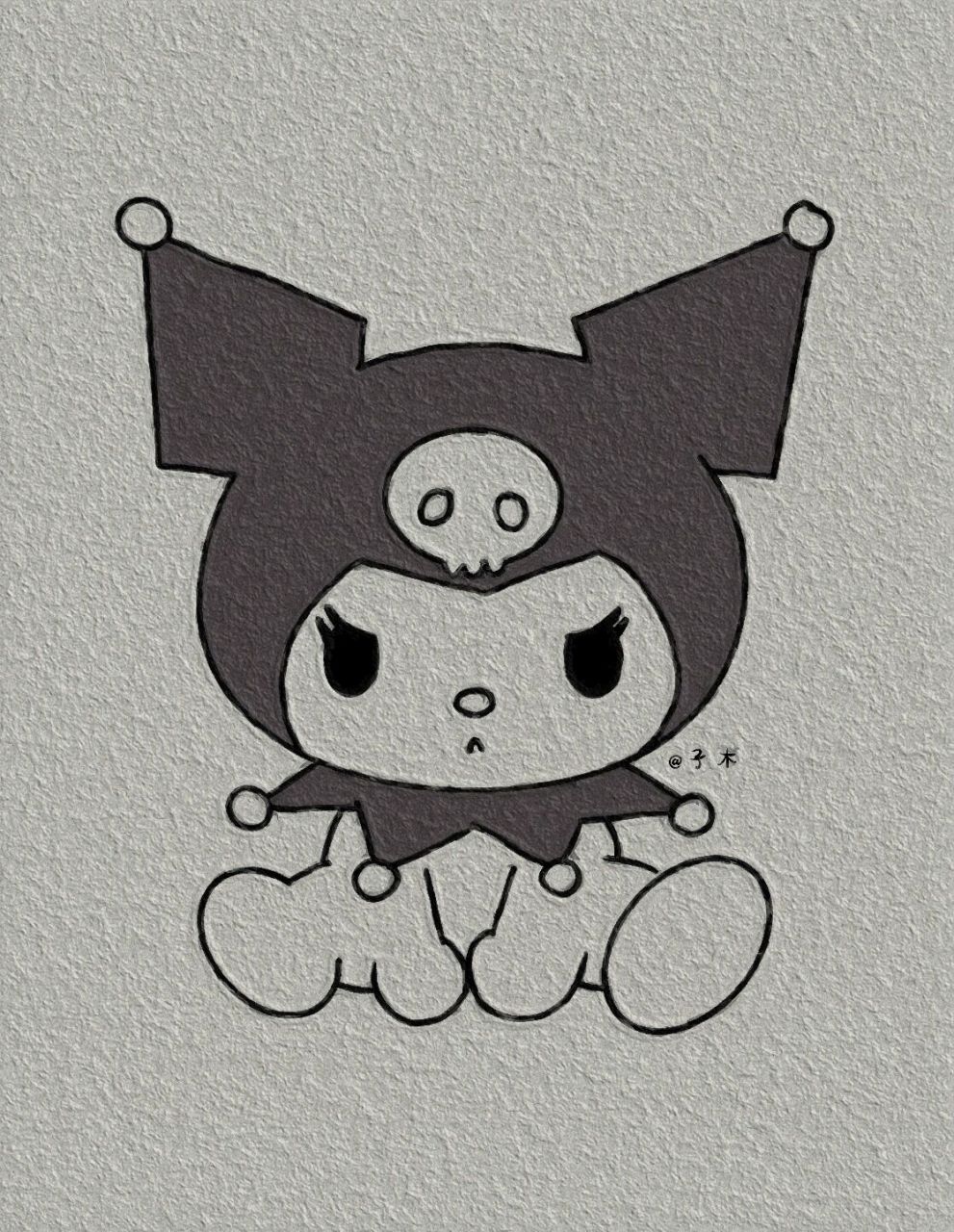 库洛米简笔画教程 临摹