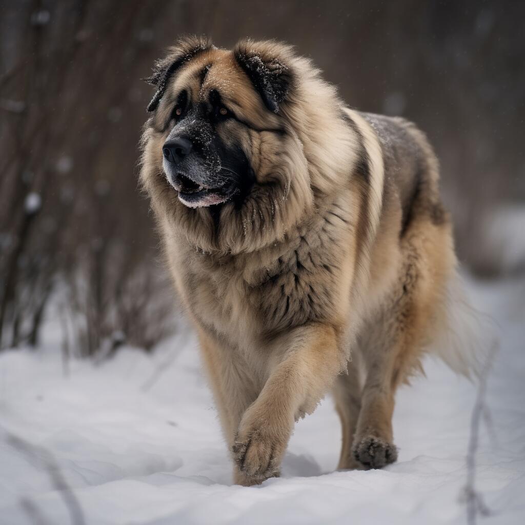 高加索犬 站起来图片