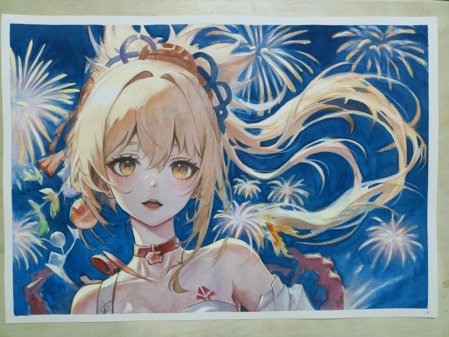 水彩手绘/原神宵宫