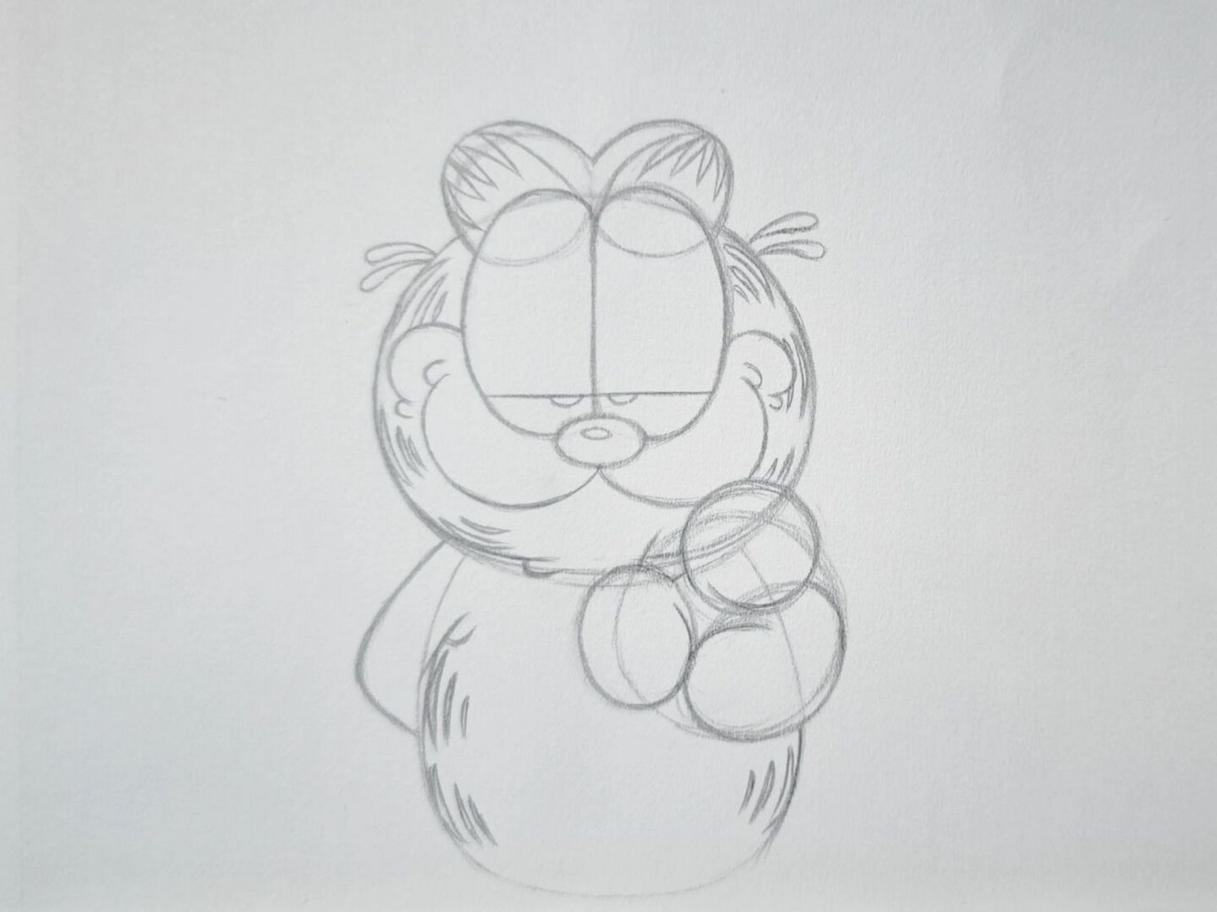 加菲猫简笔画简单图片