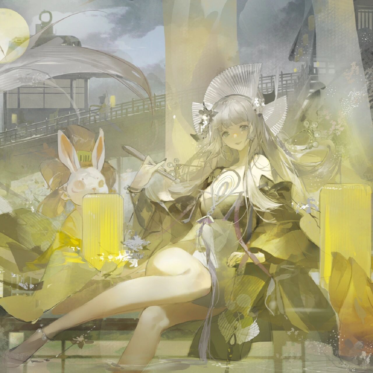 月夕 发发之前画的浮世青行灯sp原创皮肤