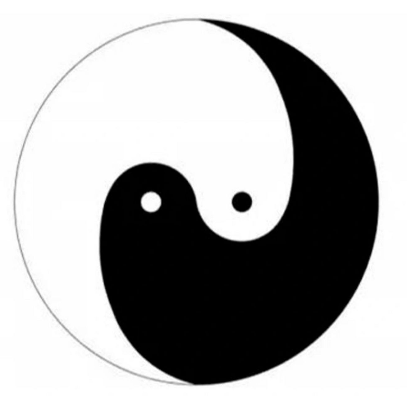 太极图之阴阳 太极图由阴阳鱼首尾相连,追逐旋转,左边为阳,右边为阴,