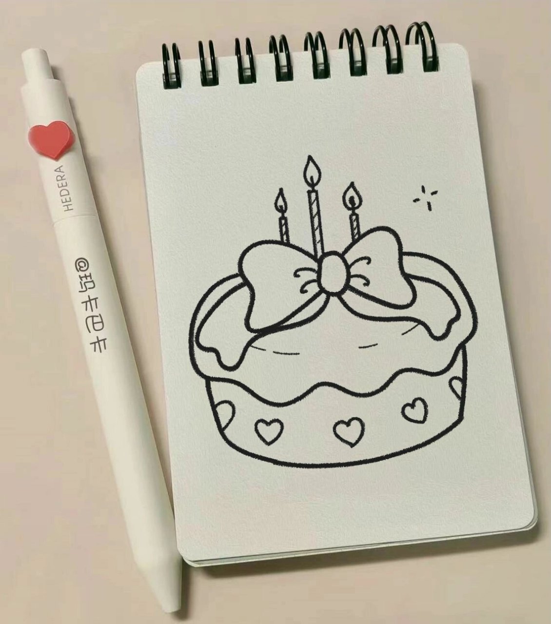 一学就会的生日蛋糕简笔画