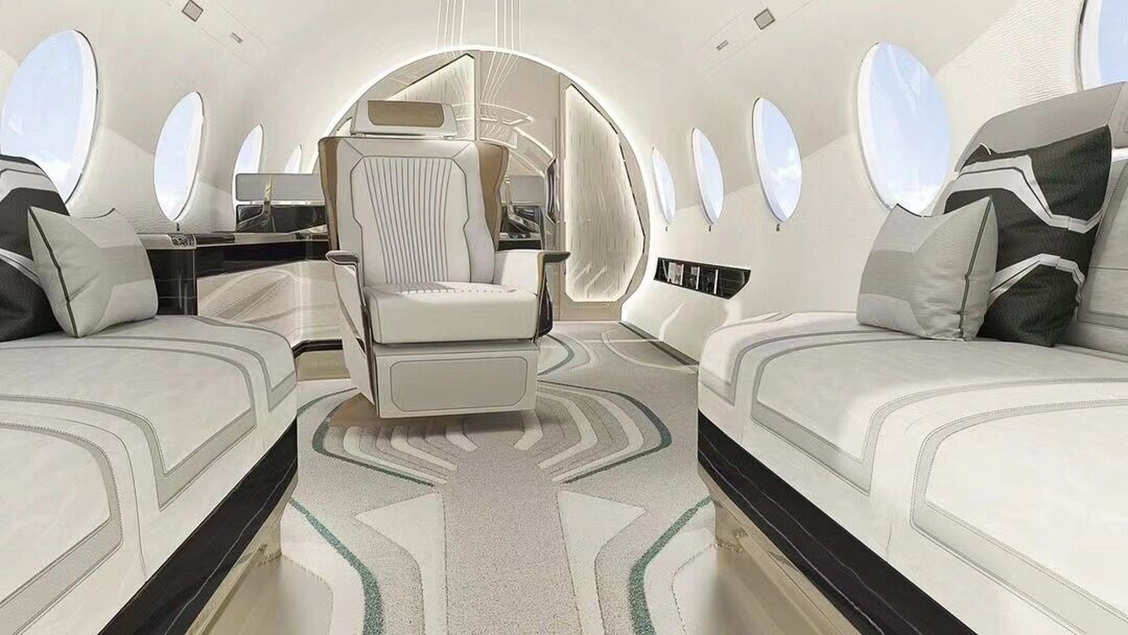 9694湾流g650客舱内饰设计 3m&r associates design为湾流g650机