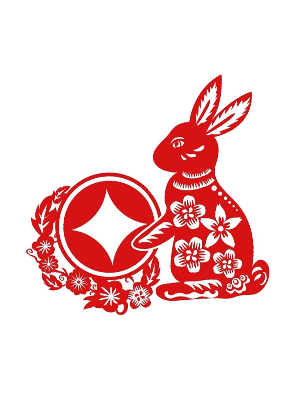 兔年剪纸‖红色兔子剪纸绘画png免抠图 92929292 兔年剪纸