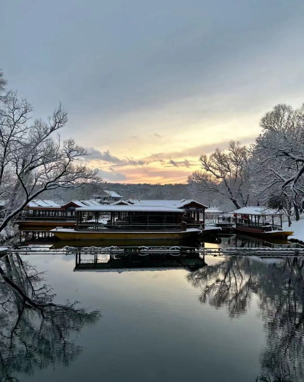 避暑山庄图片雪景图片