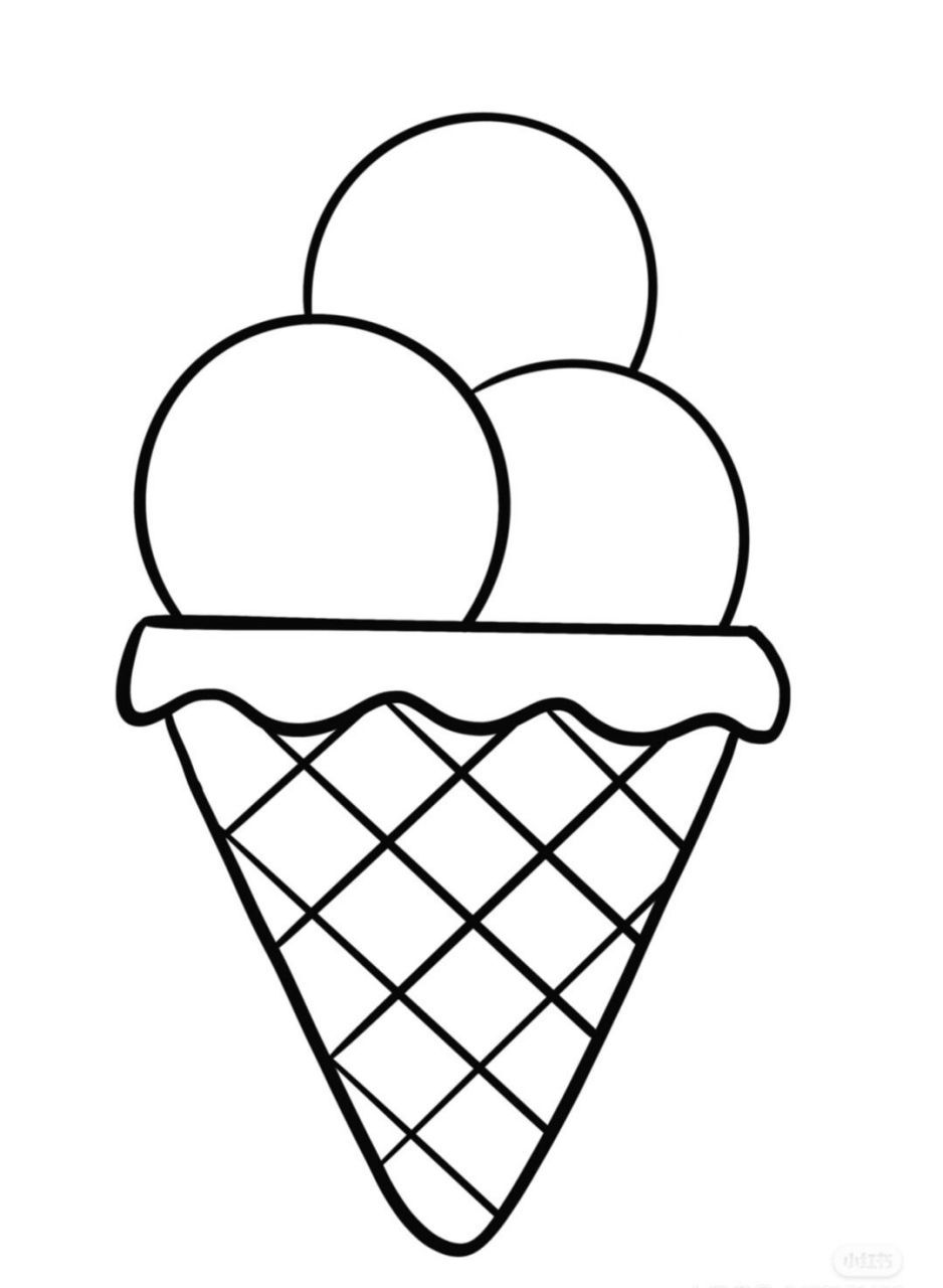 冰淇淋简笔画 小班图片