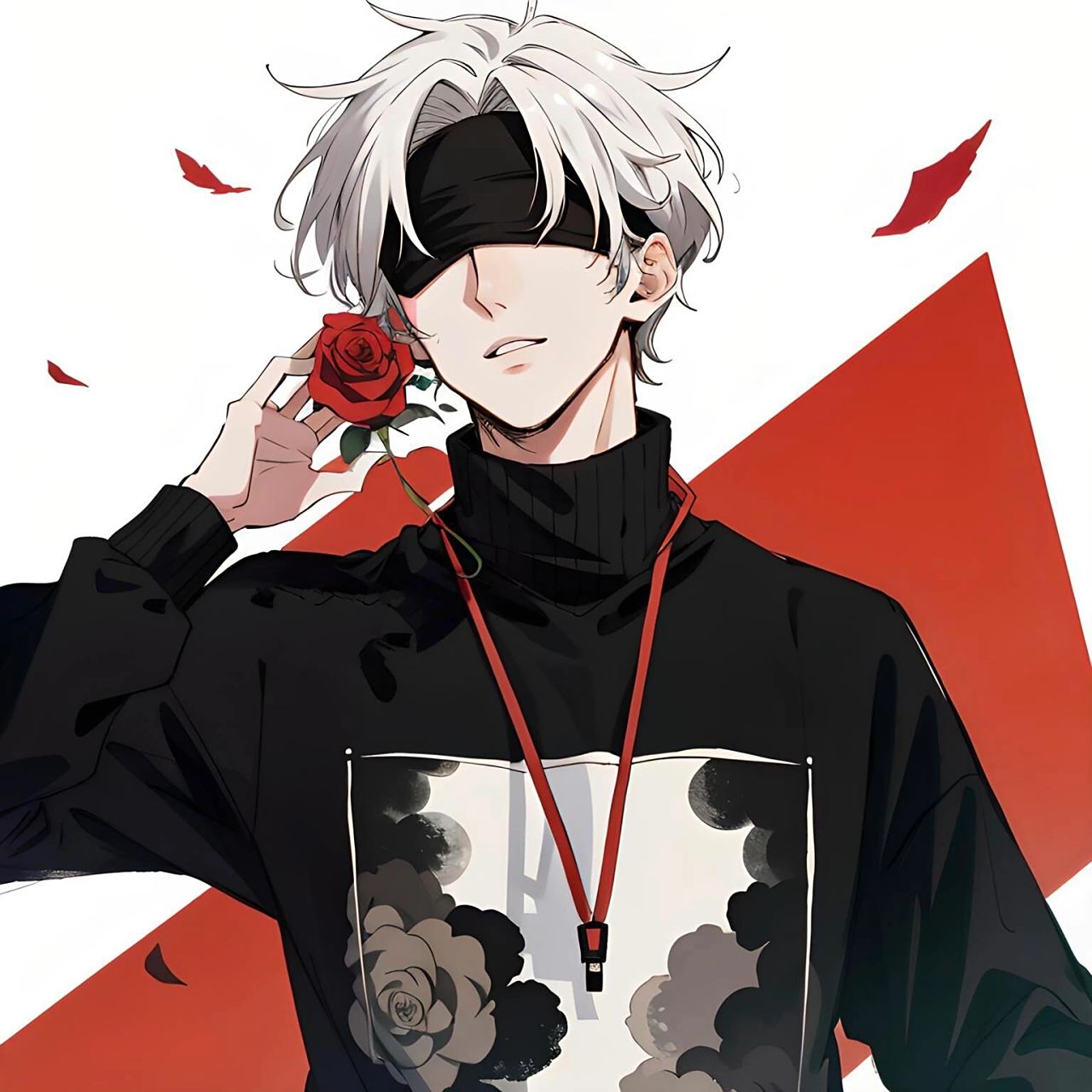 蒙眼超级帅气/情侣头像/闺蜜头像 这么好看的头像,确定不一起换么?