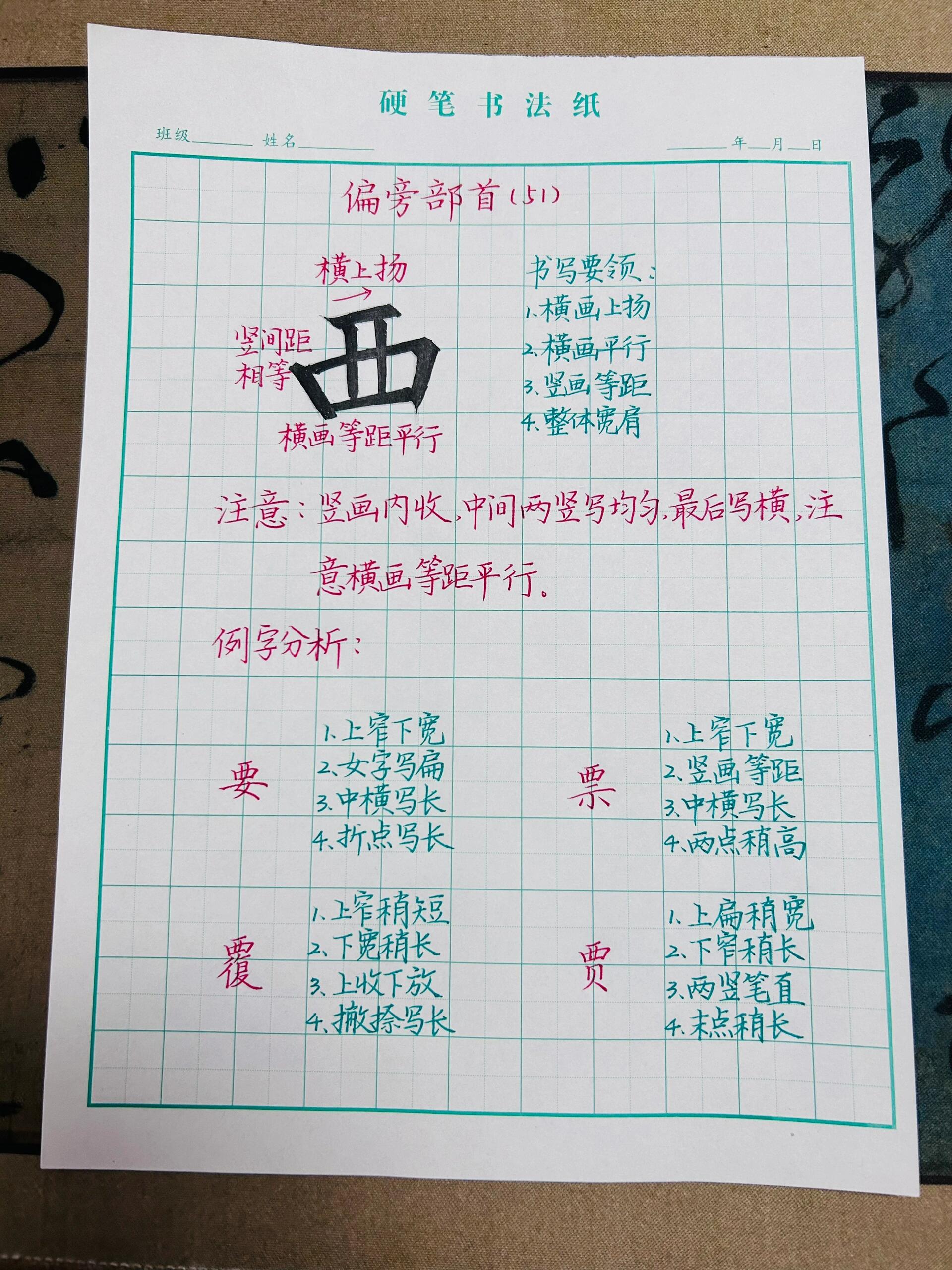 跟我学偏旁(五十一):西字头