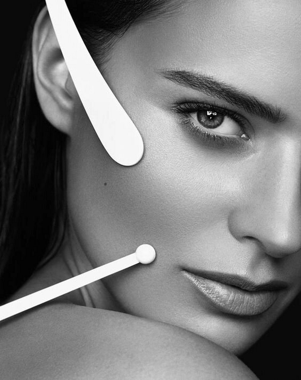 欧美黑白模特特写