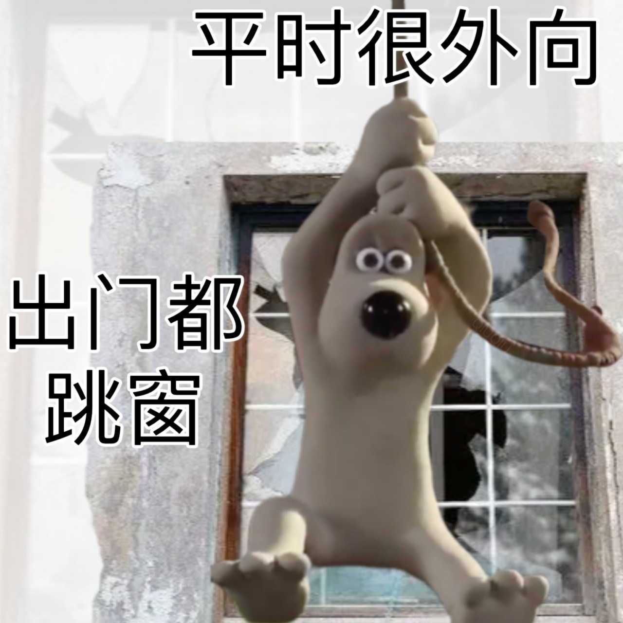 gromit表情包丨155丨98 坐飞机要和机长抢着开 外向的嘞 ^ ^ 98 