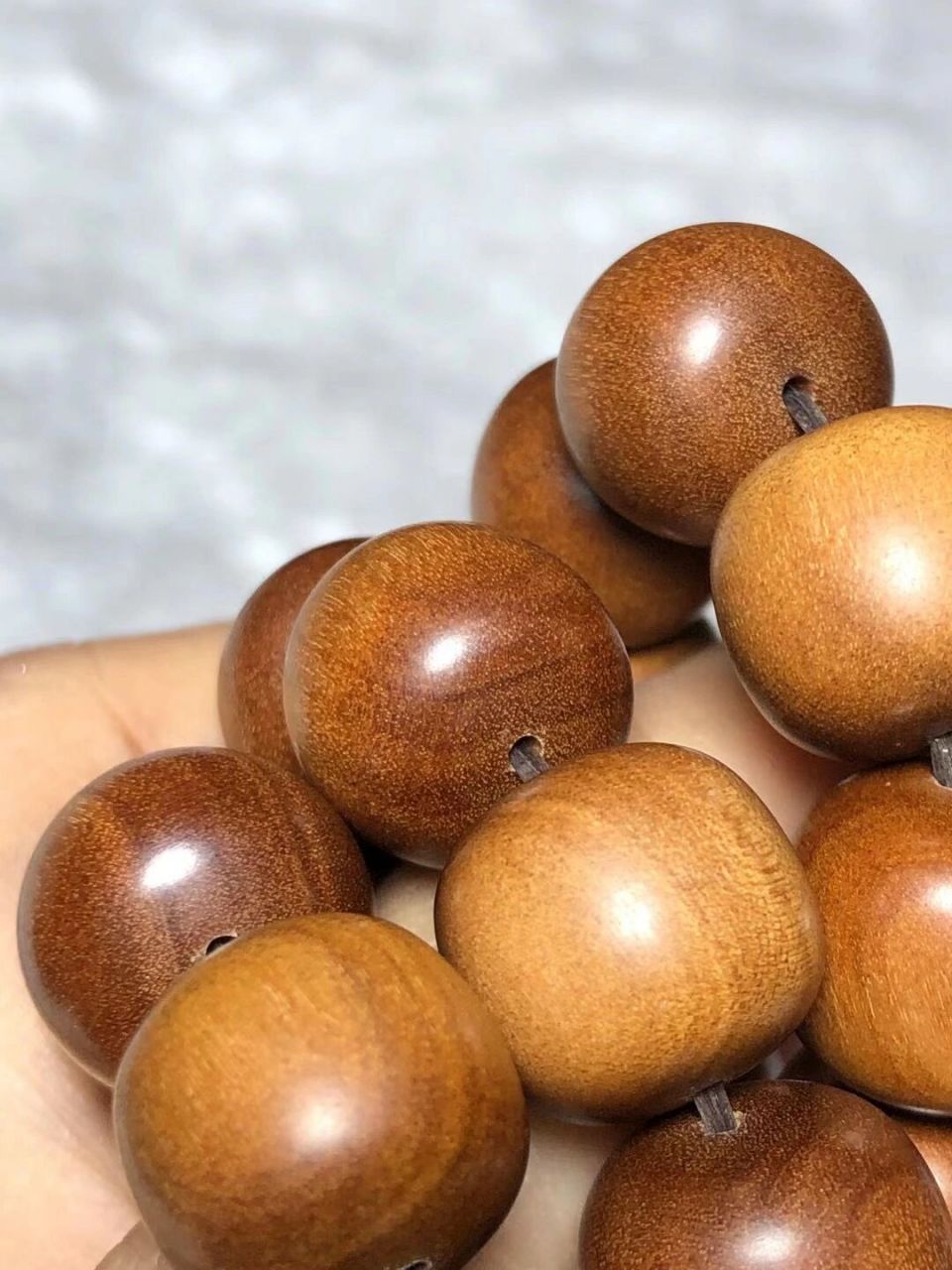 进来看看 印度迈索尔老山檀12*13mm老型桶珠,纯正的薄荷奶香味,堪比