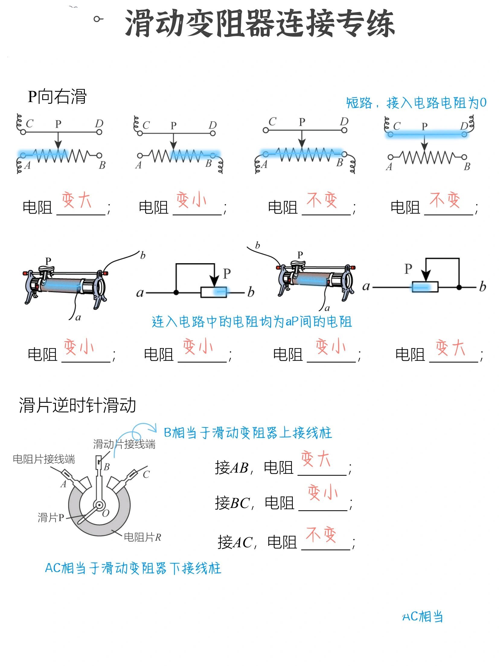 滑动变阻器简易图图片