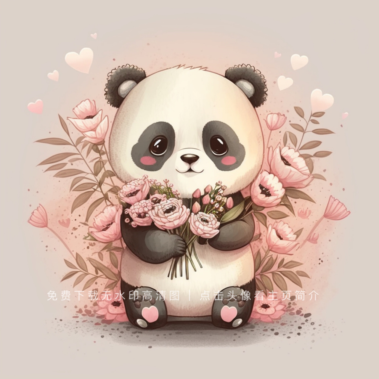 花花熊猫头像萌图