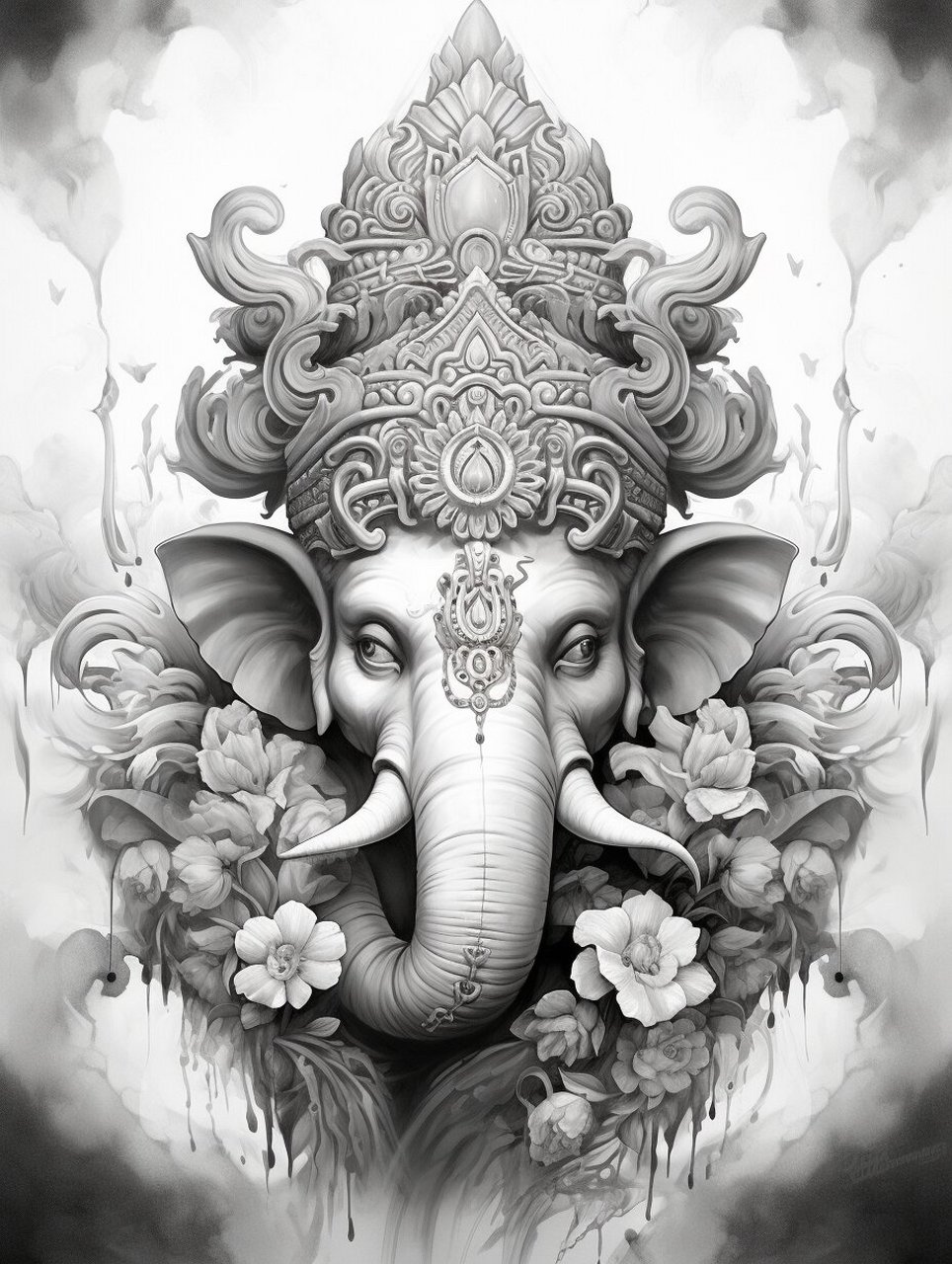 ai纹身素材--象神