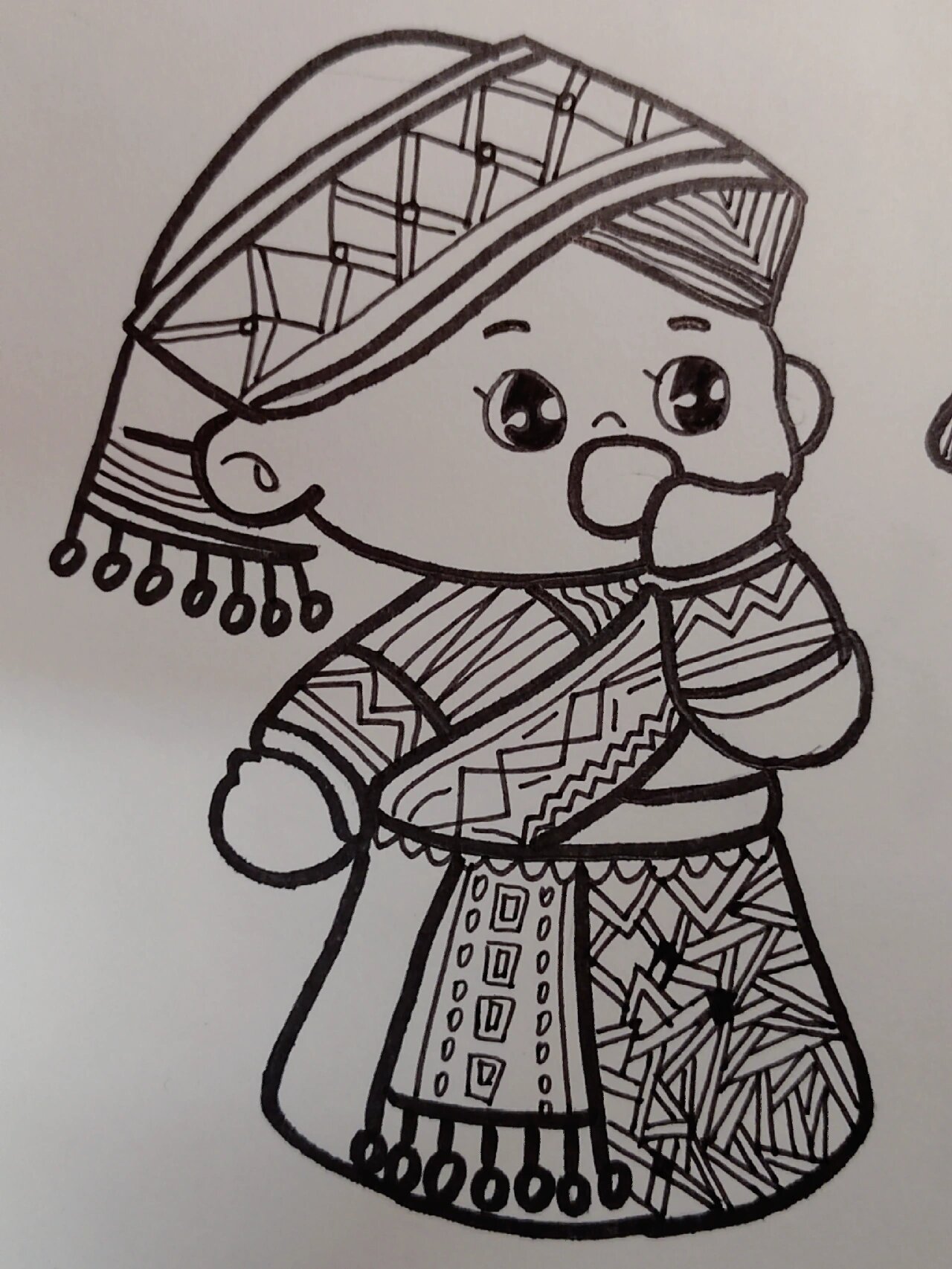 少数民族简笔画