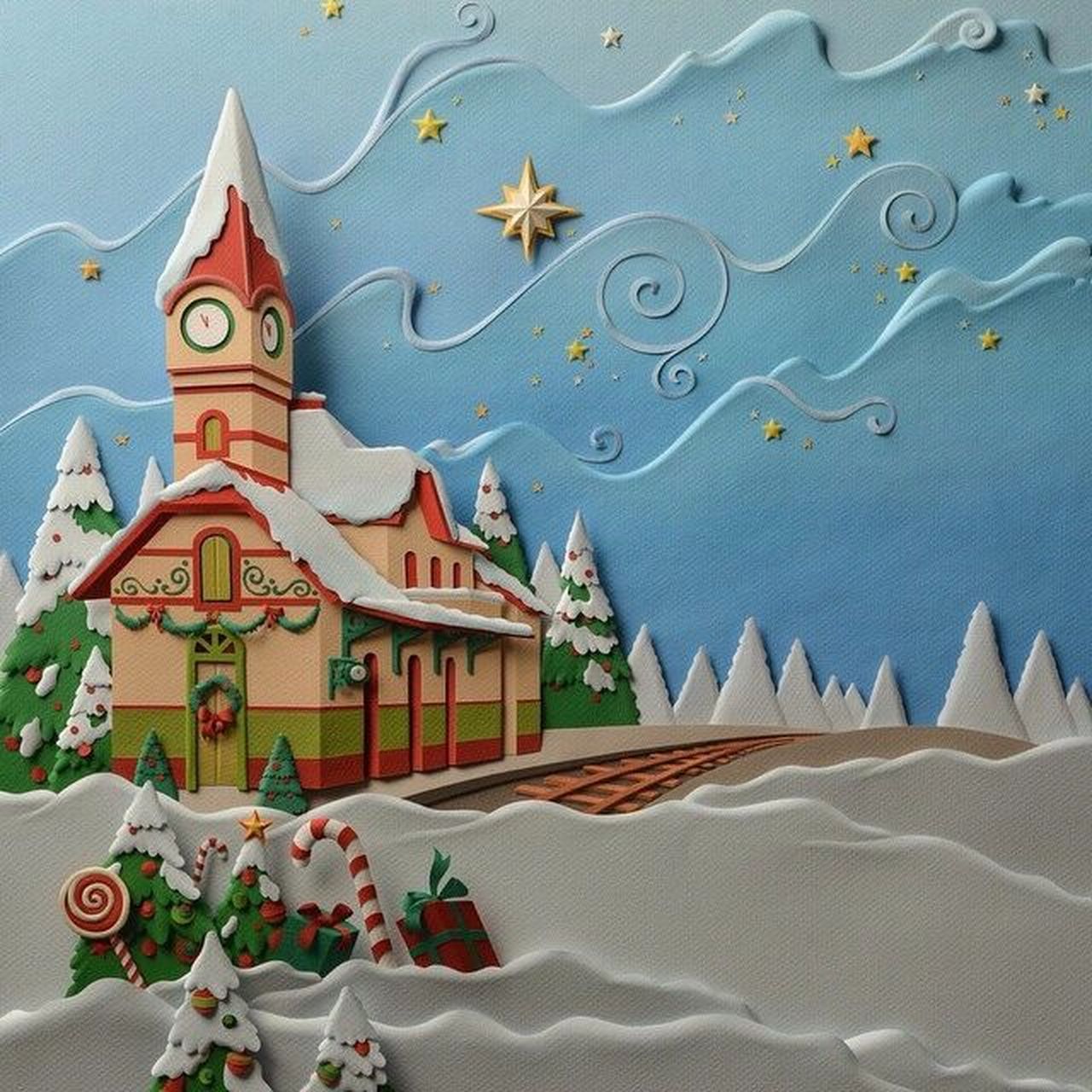 纸艺|纸浮雕:你们都是谁的圣诞90老爷爷6315 作品分享 艺术家