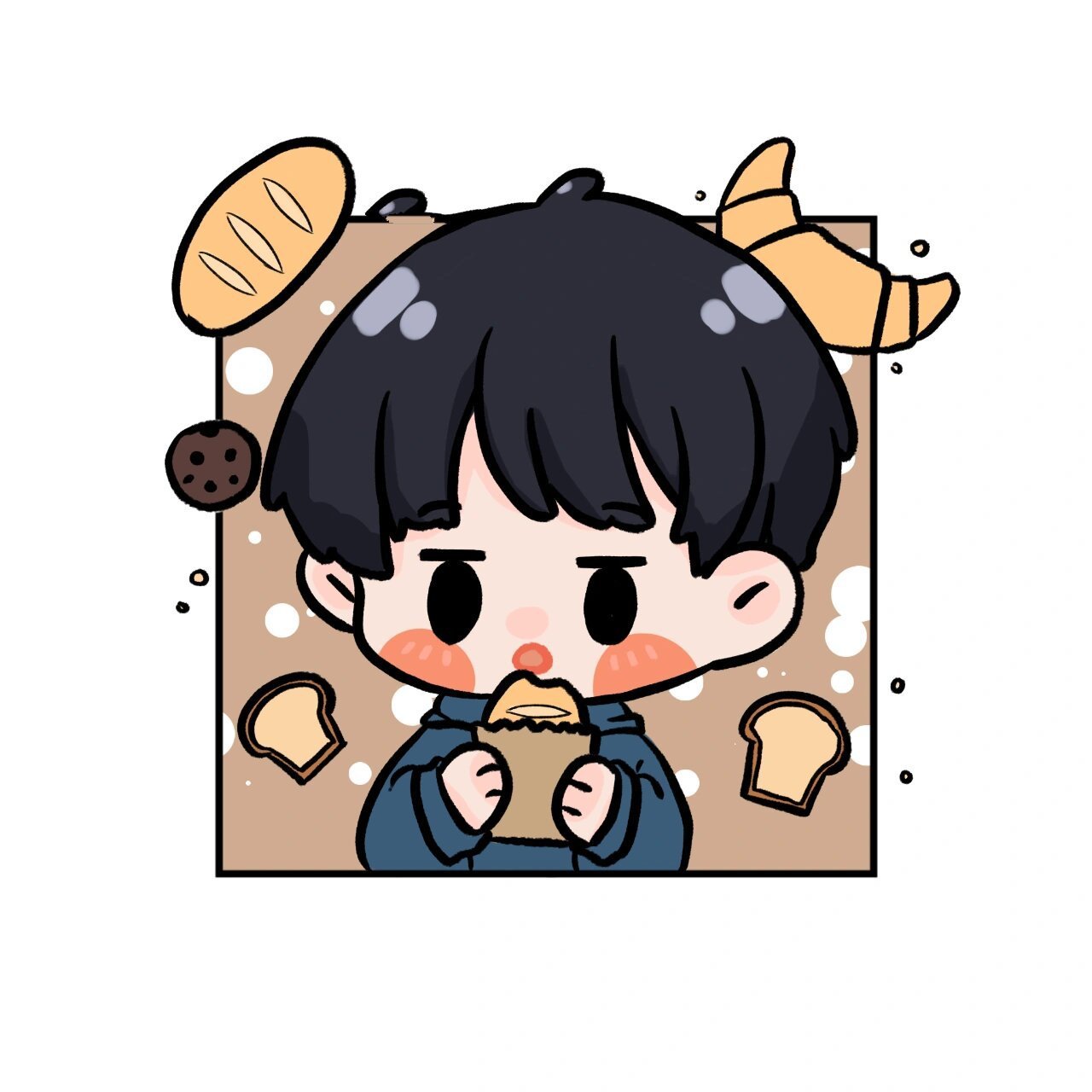 嫩牛五方小头像 加丧丧一张 我就是微博原画师