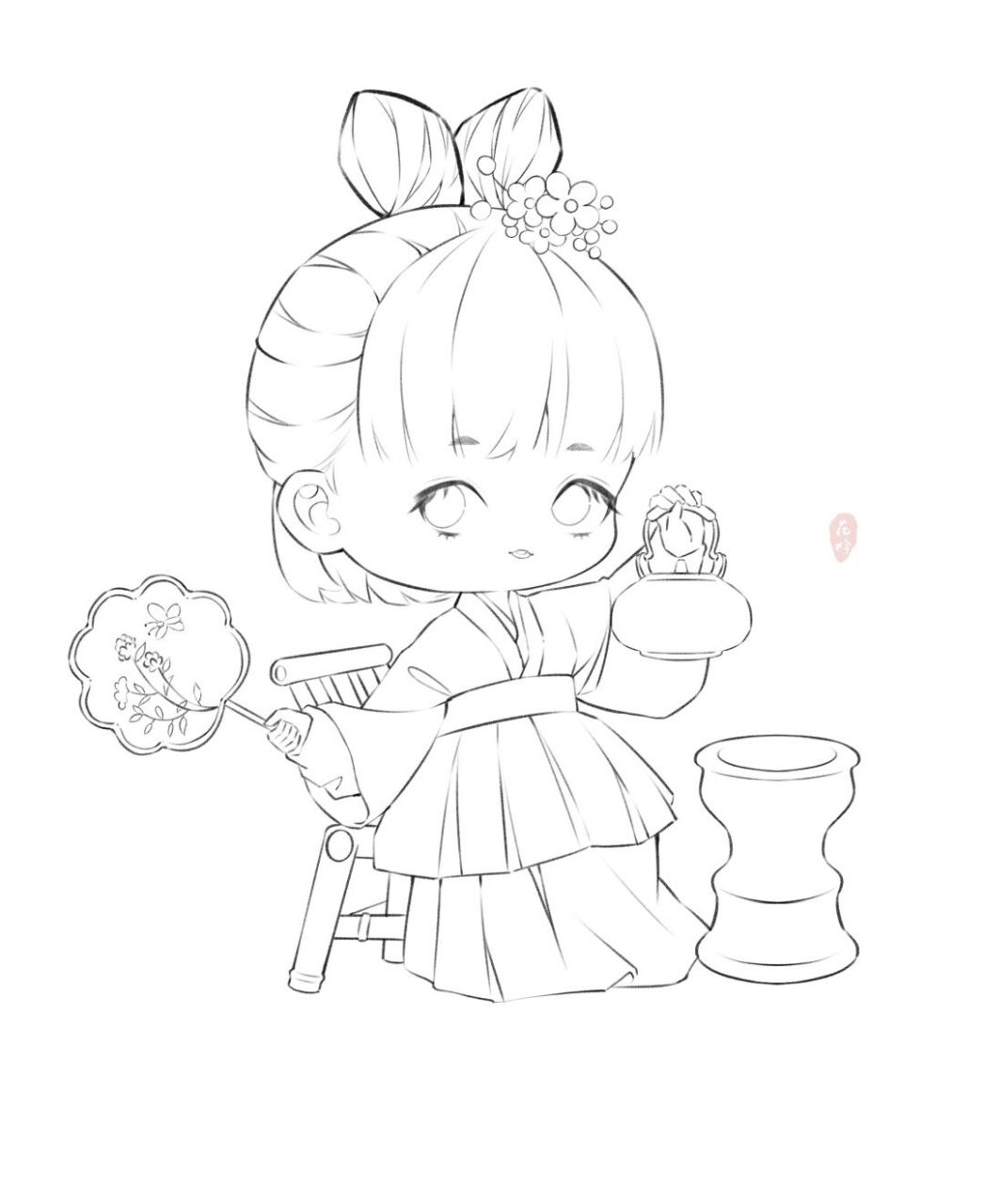 围炉煮茶|q版人物 #q版人物# #q版#古风#古风人物##插画##可爱##古风