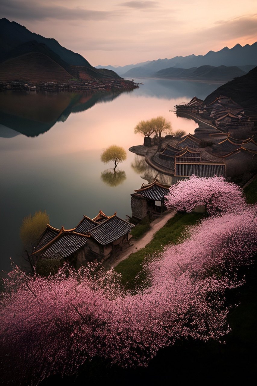 桃花坞里桃花庵, 桃花庵里桃花仙; 桃花仙人种桃树, 又摘桃花卖酒钱.