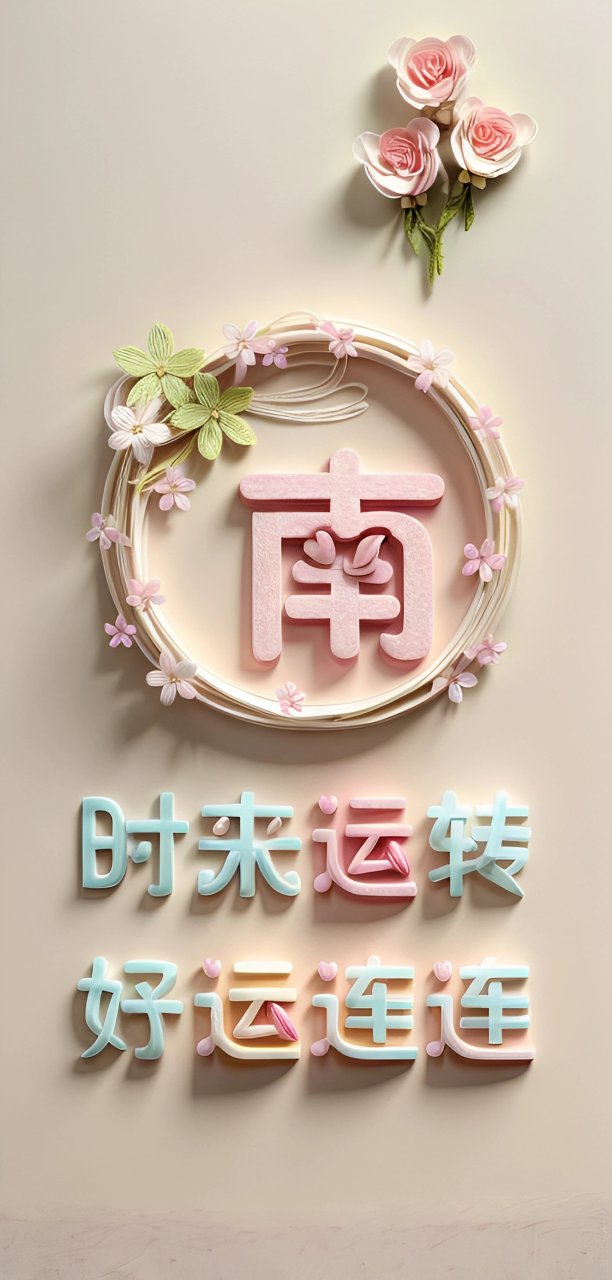 时来运转 好运连连 姓氏壁纸 夏日滤镜