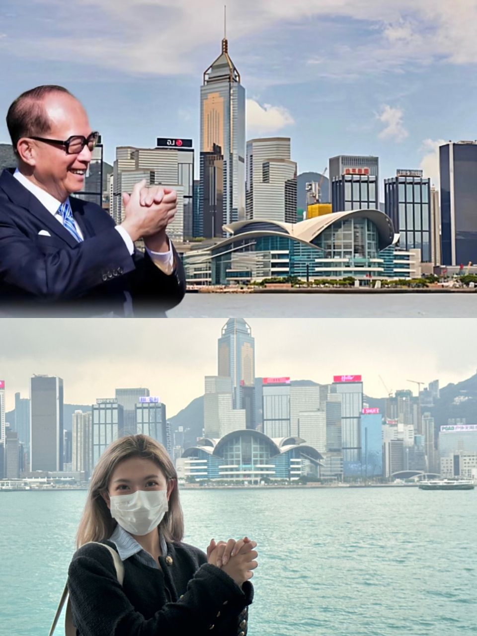 成功第一步:李嘉诚同款成功人士照 来香港必须拍一张成功人士照 	 就