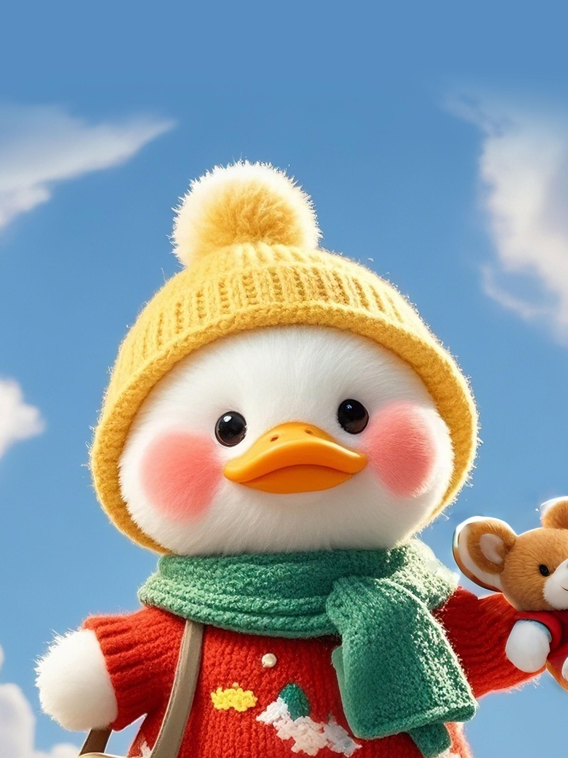 壁纸原创|圣诞🎄可爱鸭手机壳图案🉑授