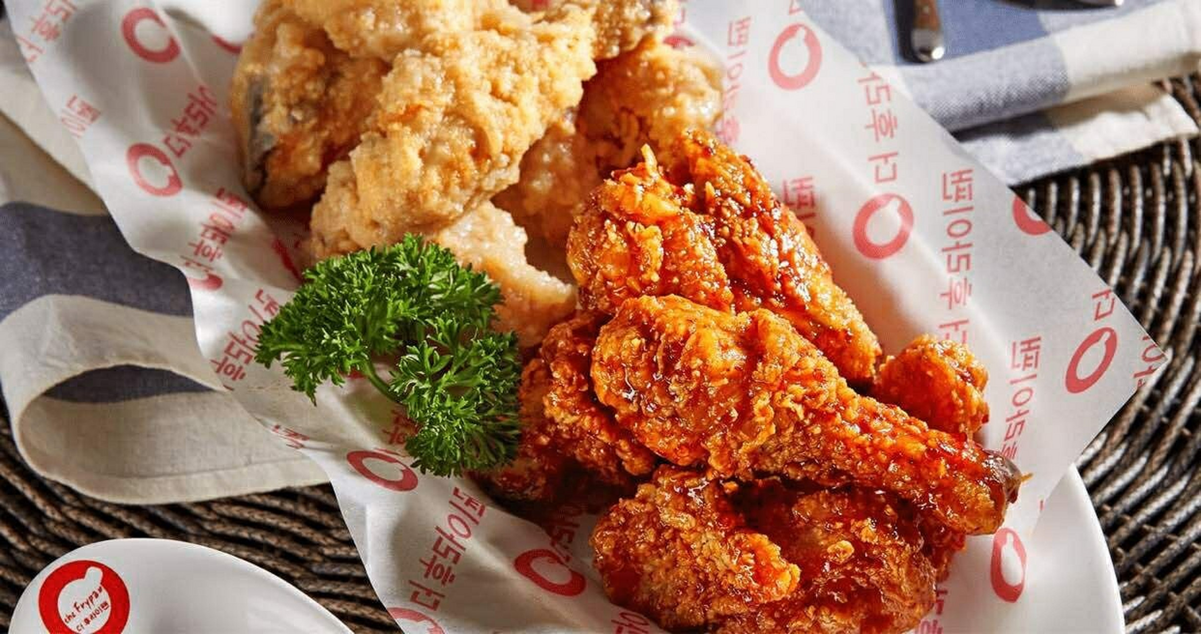 韩国炸鸡/韩式炸鸡/芥末蜂蜜酱 我来啦!