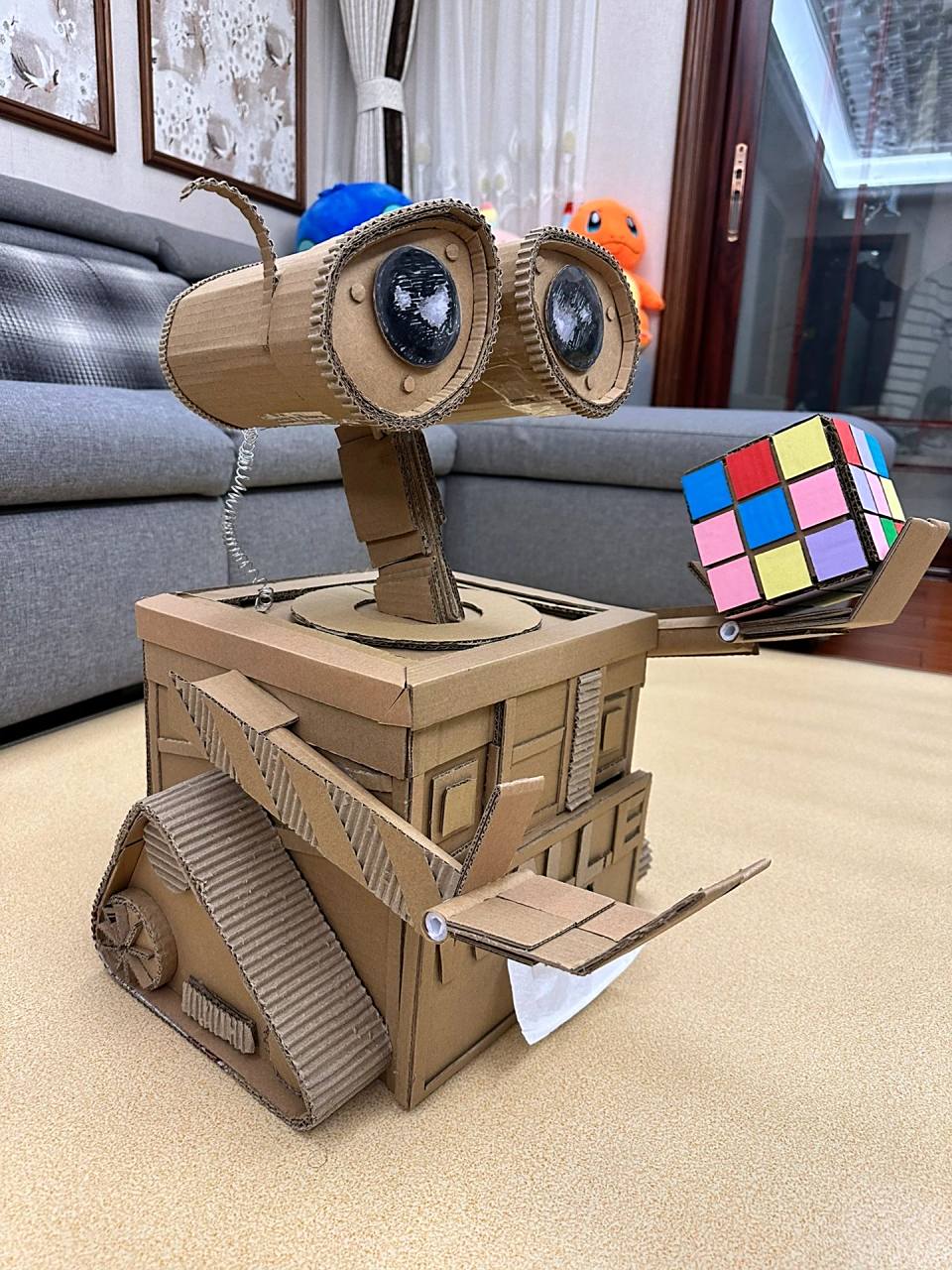 幼儿园环保作业—纸板手工—瓦力机器人06 幼儿园又布置作业了,还是