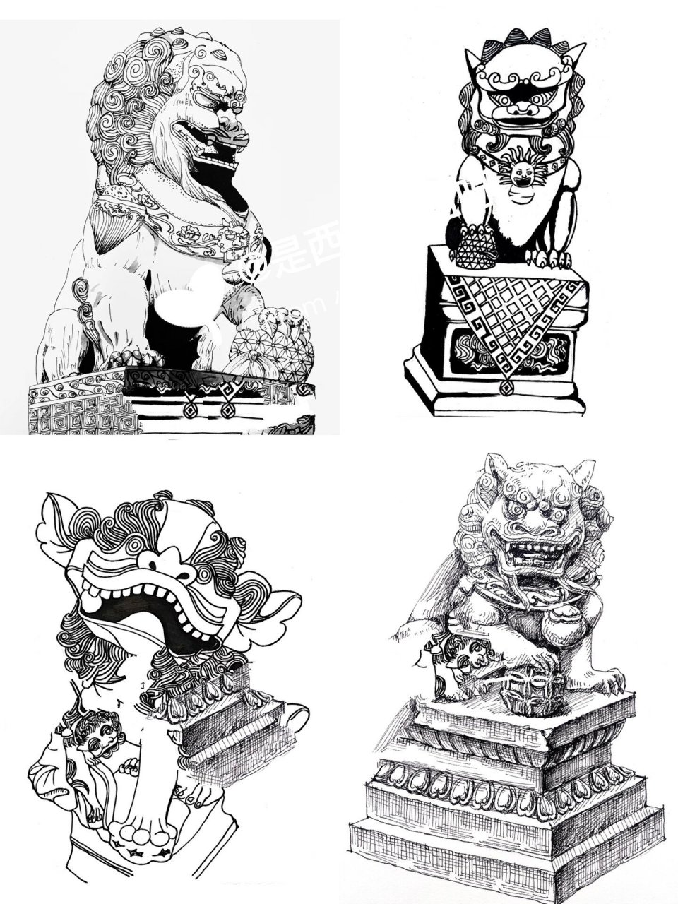 创意美术:《镇宅石狮》(带绘画步骤) 课程目标/教学重难点78: 1.