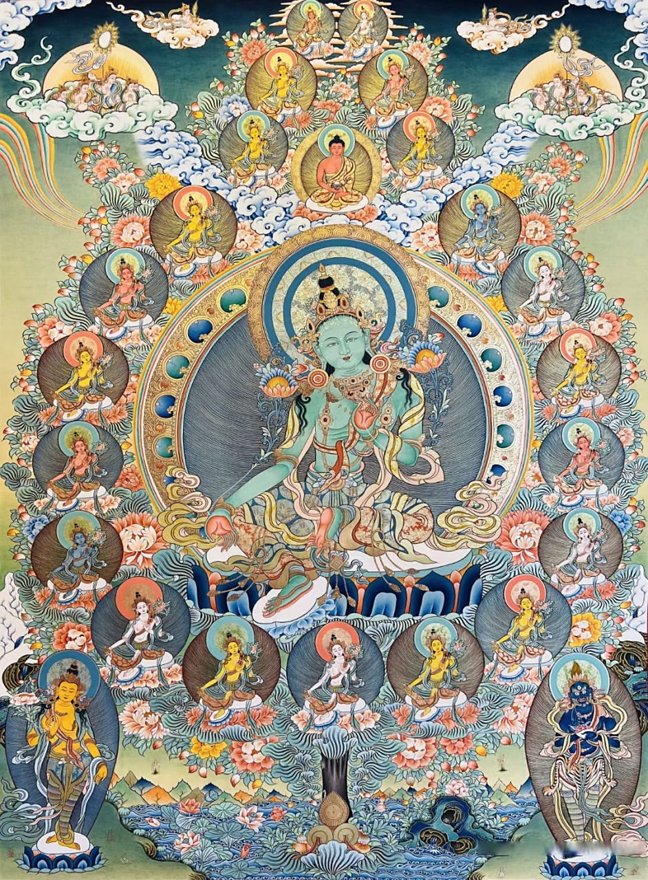 天花板级作品[鲜花] [微风]《二十一度母》 [微风]青海唐卡大师力智