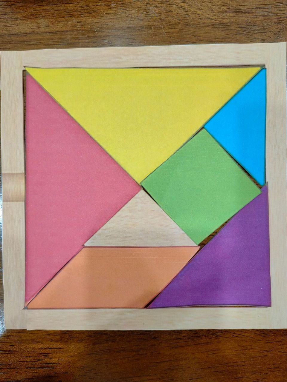 制作七巧板 手工卡纸七巧板制作#我拿起笔,想要用勾股定理计算边长,再