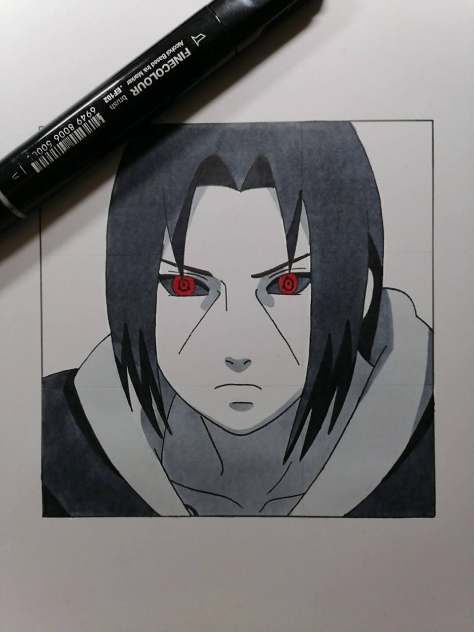 秽土转生鼬教程 #火影忍者# #手绘教程# #鼬