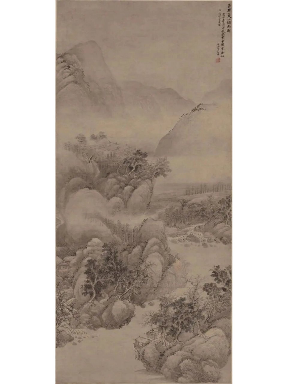 清代山水名家—四王-王翚 王翚字石谷,号耕烟散人,剑门樵客,所画的