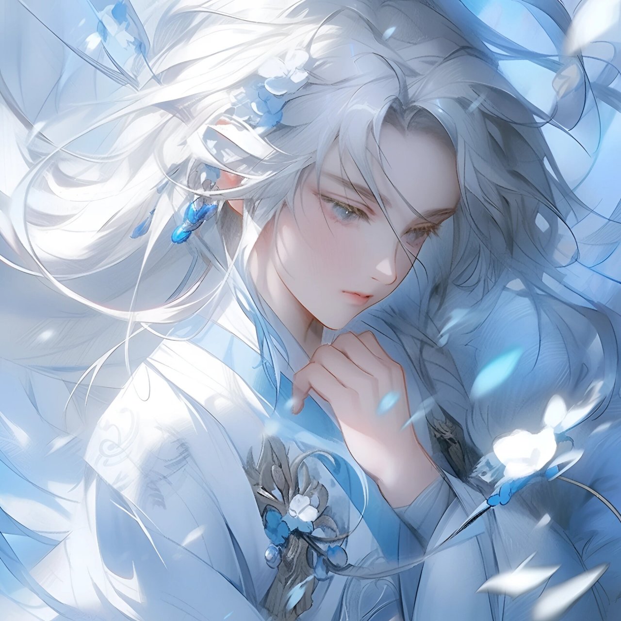 这女生头像也太飒了吧‖蓝色系古风情头 古典之美,是我最爱的美!