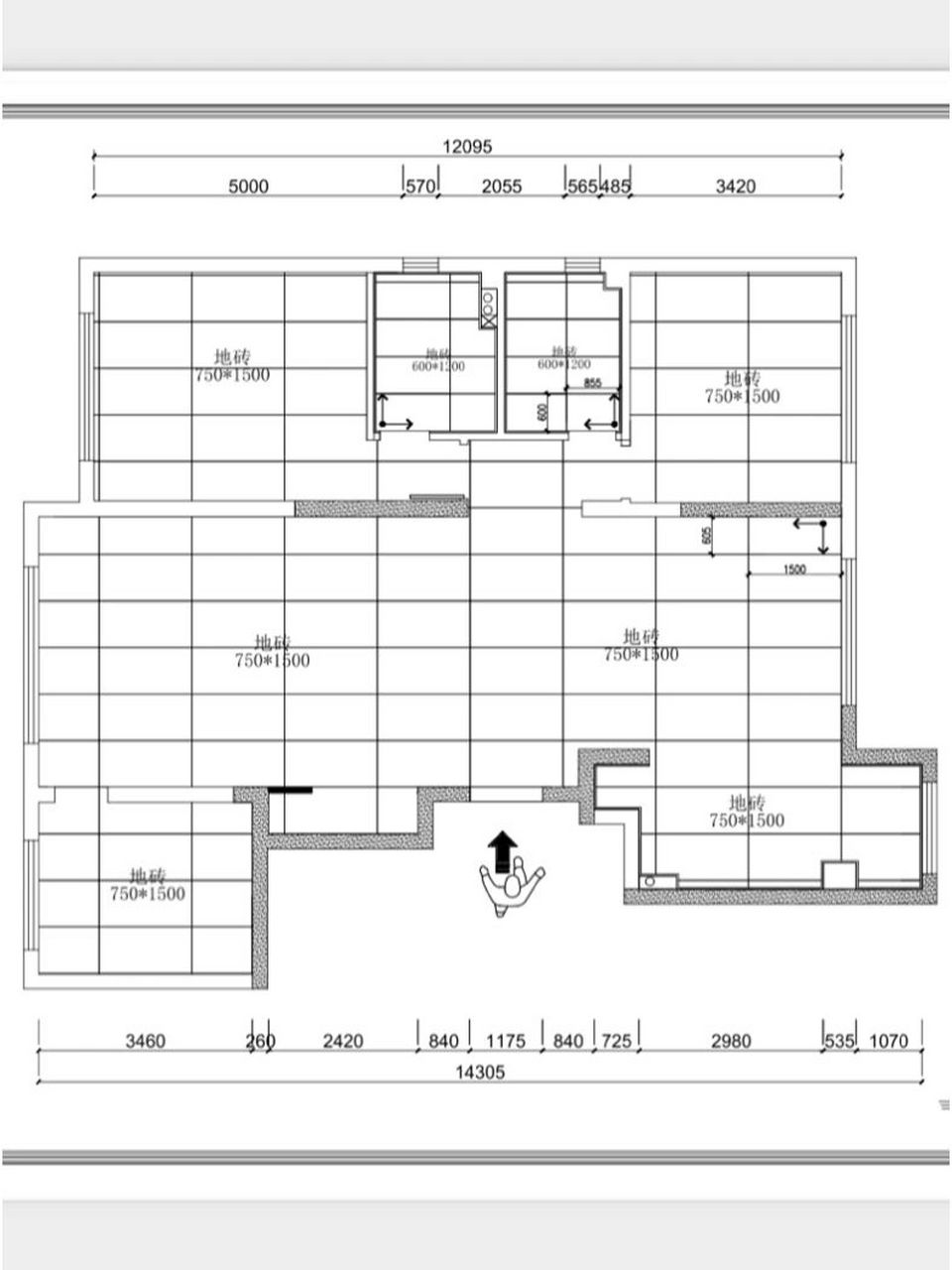 逐渐妥协的全屋通铺瓷砖排版 小伙伴们贴砖之前尽量多考虑考虑排版 不